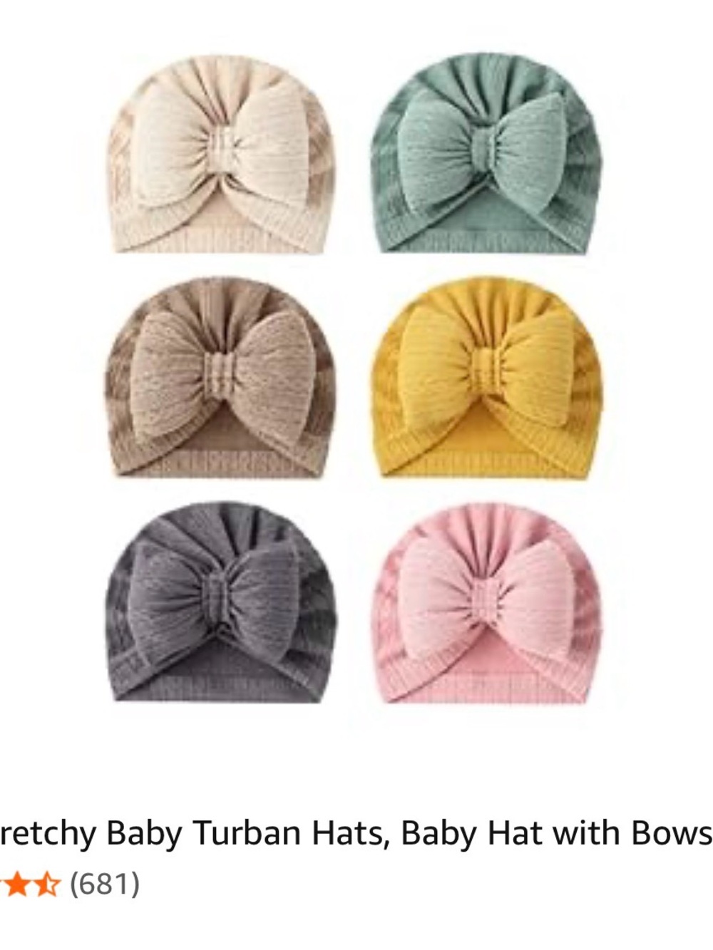 Baby Knit Bow Turban Hat - Multicolor Pack